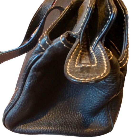 Vintage Tod’s Black Pebbled Leather Baquette Bag New - Picture 3 of 15